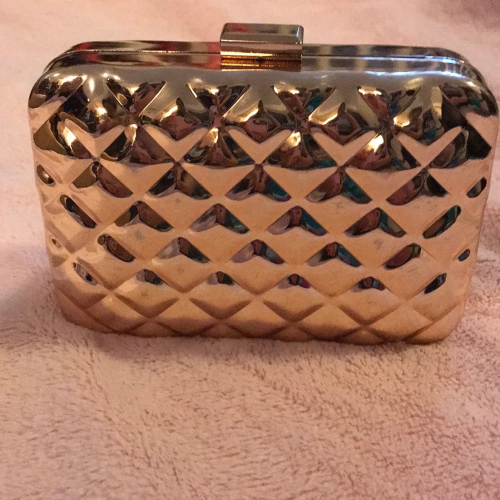 Gold metal bag